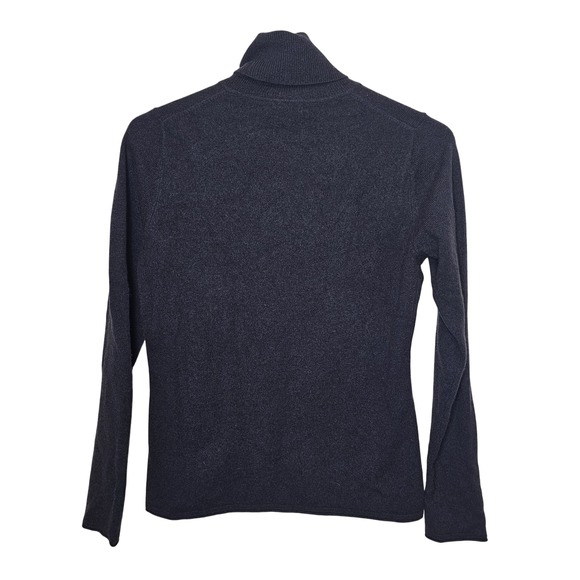 MAGASCHONI 100% Cashmere Turtleneck Sweater Dark Navy Blue Women S - Picture 6 of 10